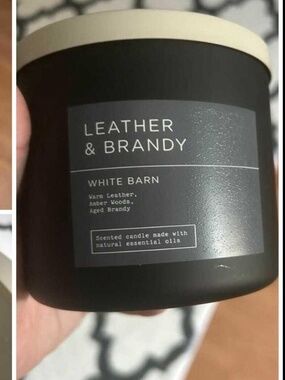 Brand New Leather and Brandy Candle